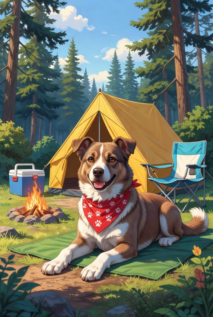 강아지캠핑배변